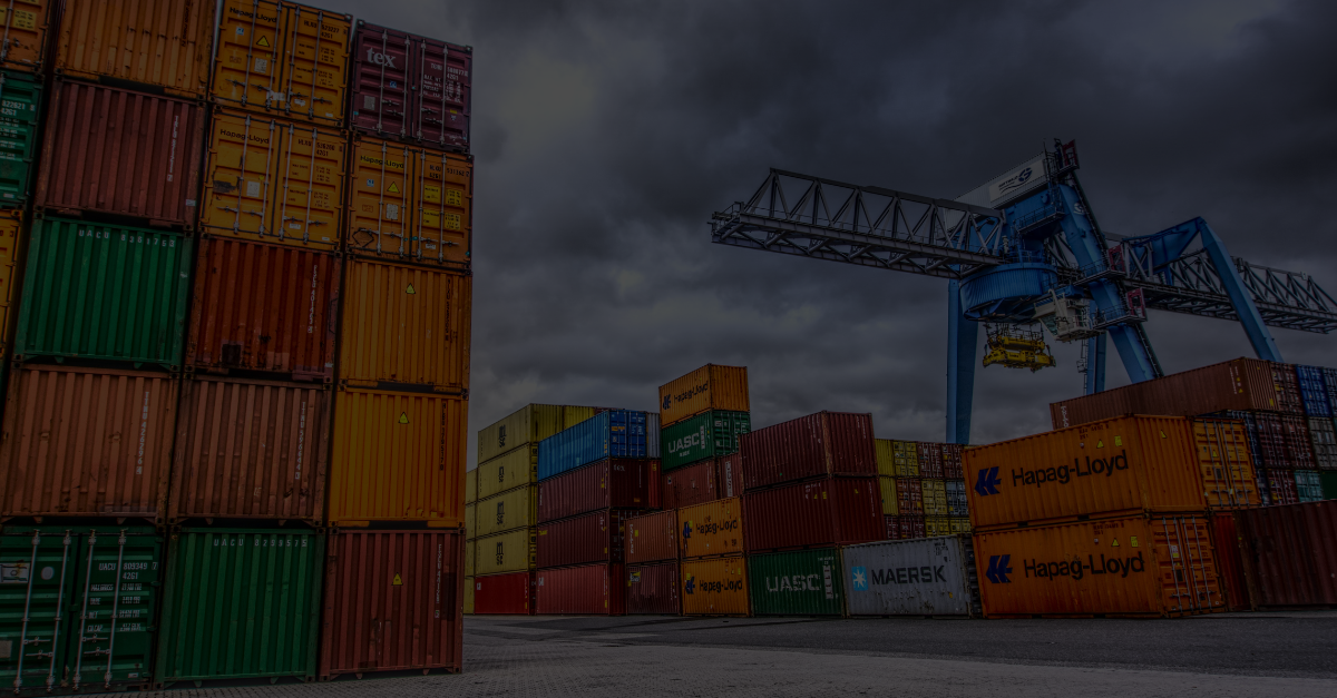 shipping containers on a dock