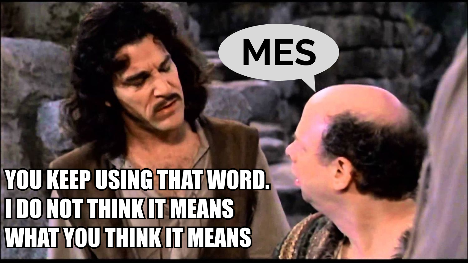 MES - You keep using that word. I do not think it means what you think it means.