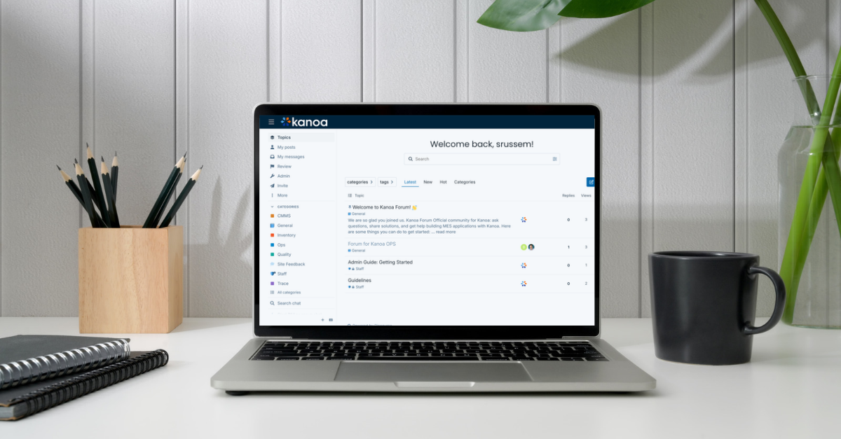 kanoa forums on a laptop